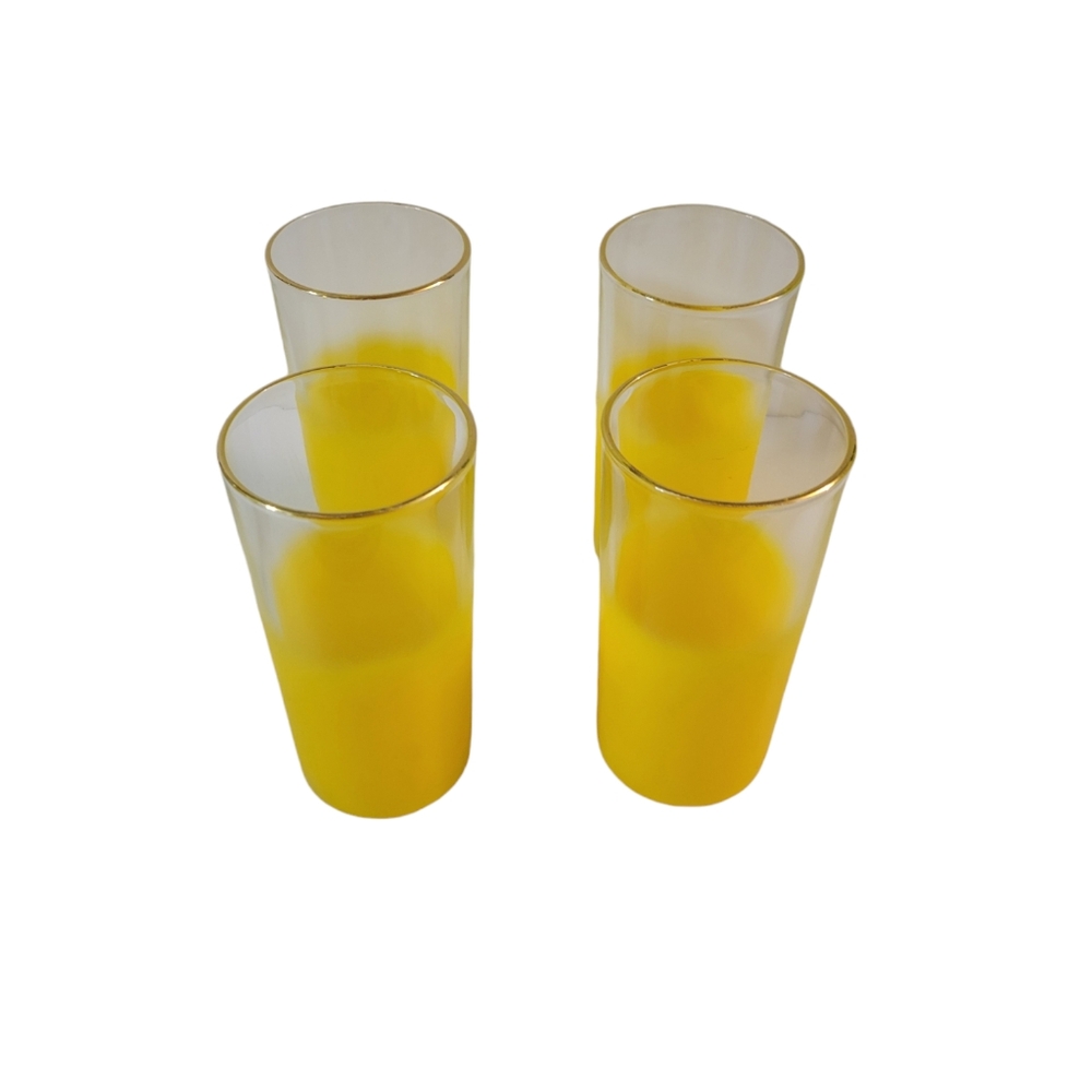 Blendo set of tumblers glasses set of 4 Yellow Clear